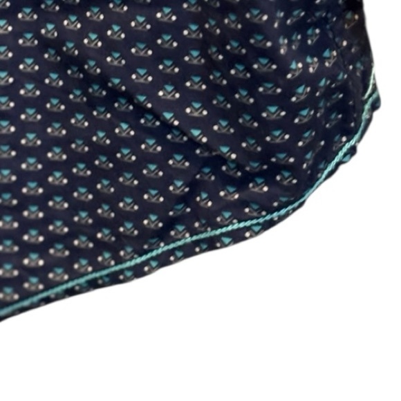 Panhandle Navy Blue & Turquoise Casual Button Down Shirt Size Large Long Sleeve - Picture 7 of 11